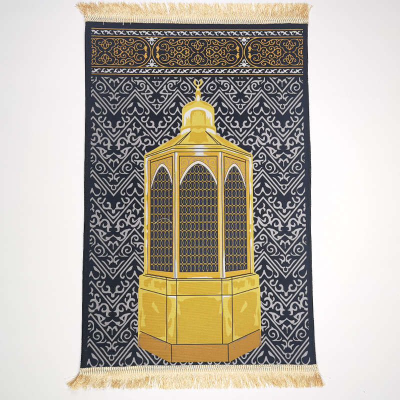 Carpet living room prayer thick prayer crystal velvet floor mat square printed thick mat - Image 3