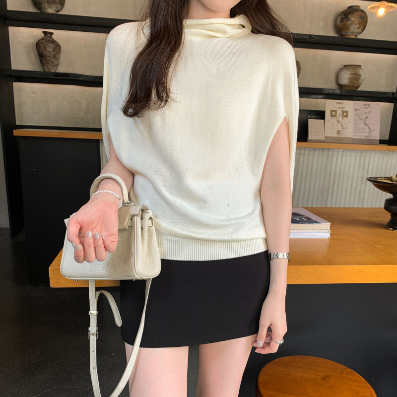 Chic Batwing Sleeve Shawl Knit Sweater for Women, Loose Bohemian Style Cape Top - Image 6