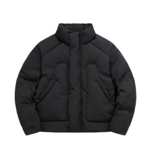 Thick semi high neck cotton jacket