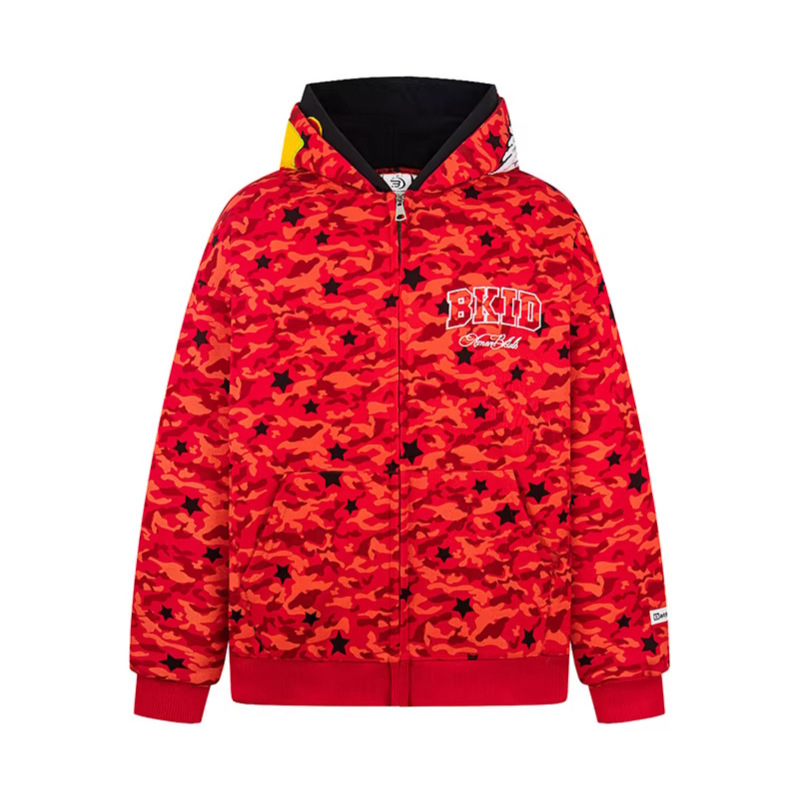 Embroidery Zipper Hoodie Spring Casual Loose Couple Outerwear - Image 4