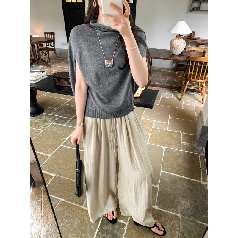 Chic Batwing Sleeve Shawl Knit Sweater for Women, Loose Bohemian Style Cape Top - Image 4