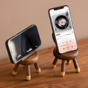 Cute and stylish cartoon deer antler stool phone holder for office use.