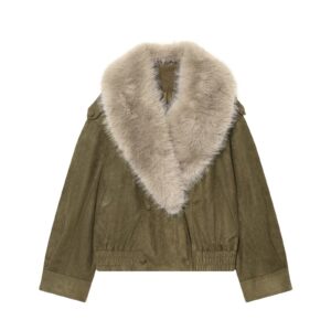 Artificial fur suede texture jacket