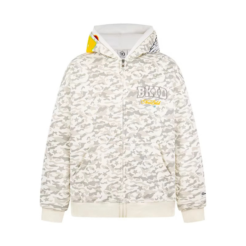 Embroidery Zipper Hoodie Spring Casual Loose Couple Outerwear - Image 2