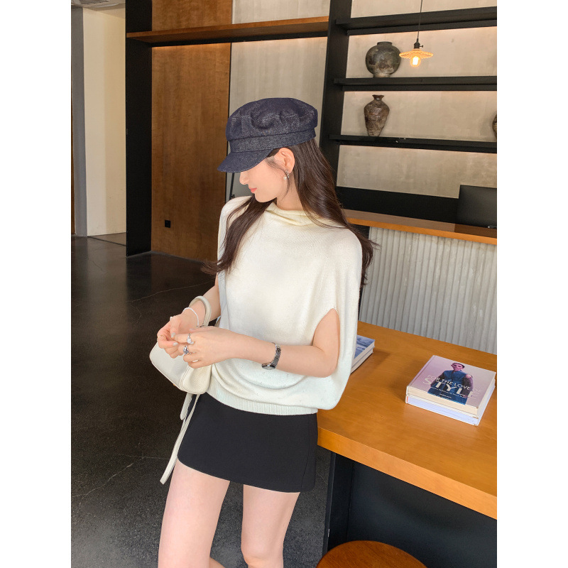 Chic Batwing Sleeve Shawl Knit Sweater for Women, Loose Bohemian Style Cape Top - Image 2