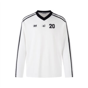 Three bar splicing V-neck loose top