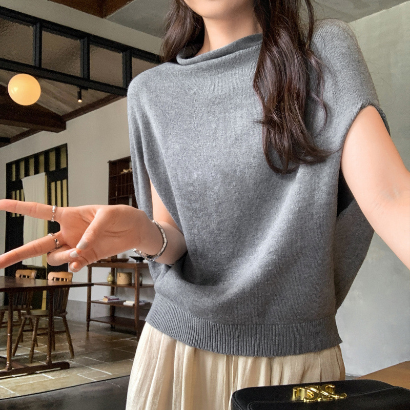 Chic Batwing Sleeve Shawl Knit Sweater for Women, Loose Bohemian Style Cape Top - Image 8