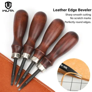 WUTA Sharp Leather Edge Beveler Edge Skiving Polishing Leather Tools DIY Belt Maker High Carbon Steel Leather Craft Beveller